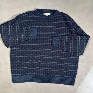 Vintage Munsingwear Crewneck Acrylic Sweater Mens Size XL Blue Abstract